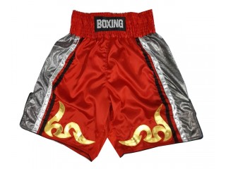 Shorts de boxeo personalizados : KNBSH-030-Rojo